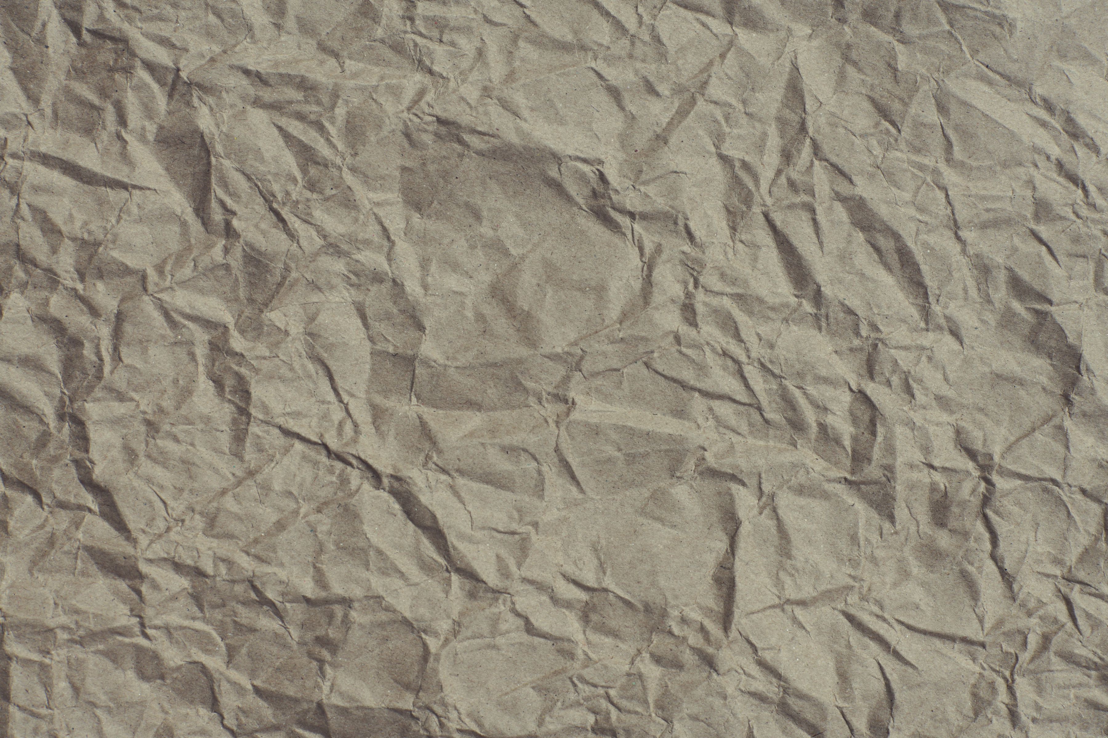 Crumpled brown paper texture pattern, copy space, empty frame