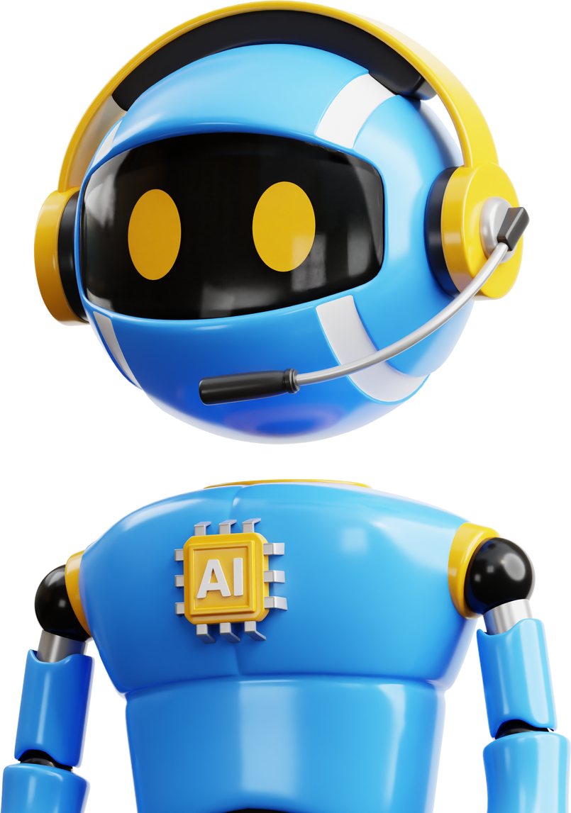 3D Artificial Intelligence Robot Assistent Illustration