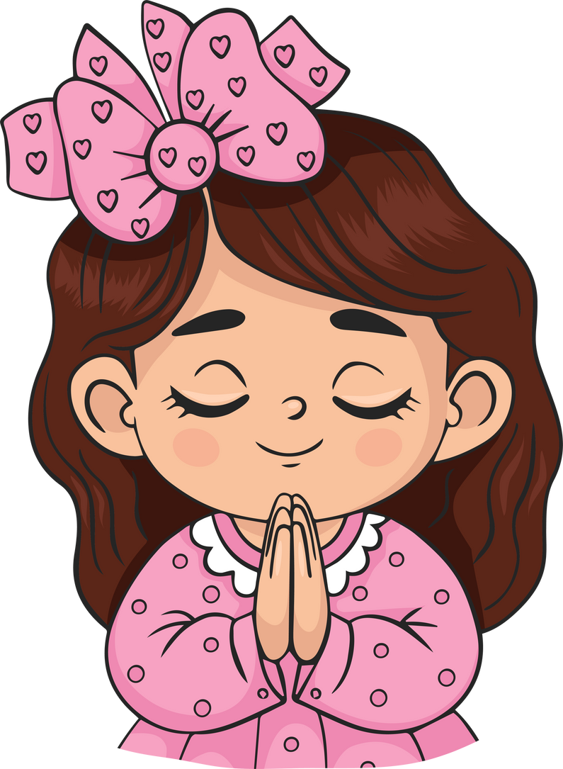 praying child girl