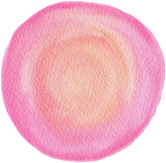 Pink watercolor abstract shape ornament