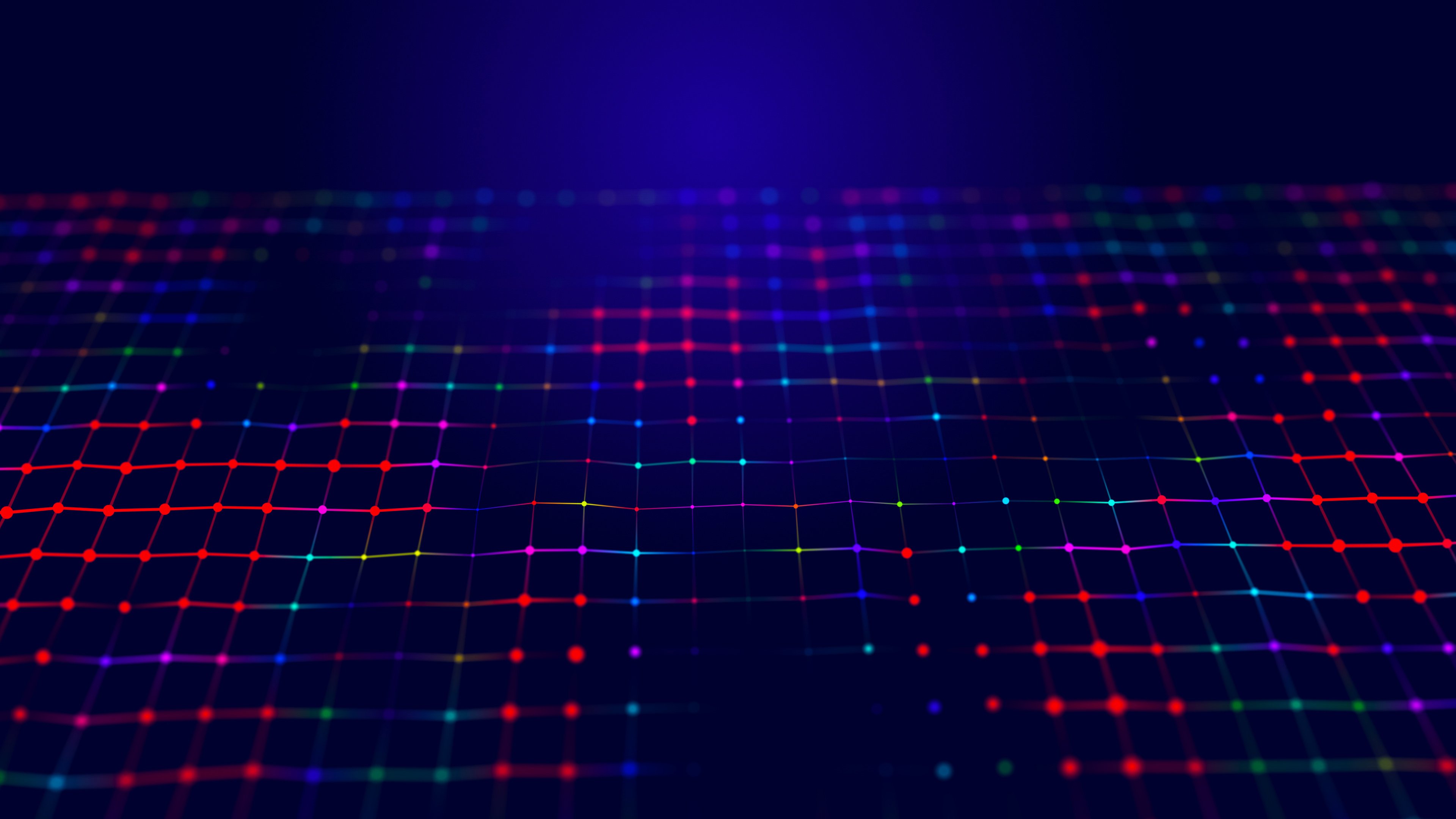 Digital background with musical glowing particles. Big data visualization. 3d rendering.