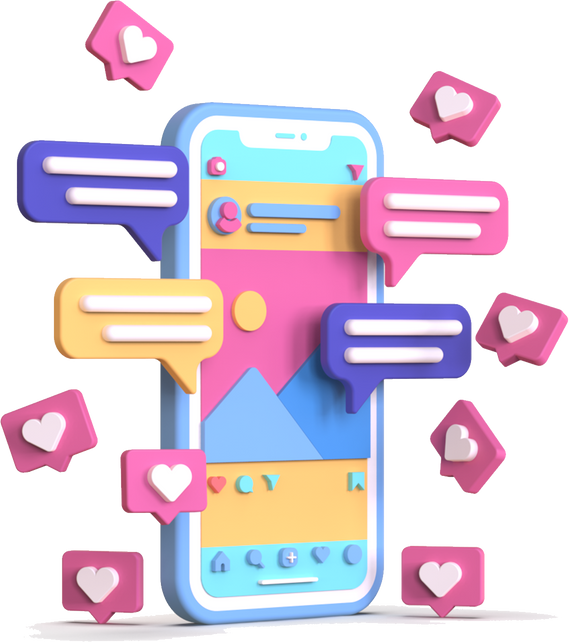 3D Social Media Icon