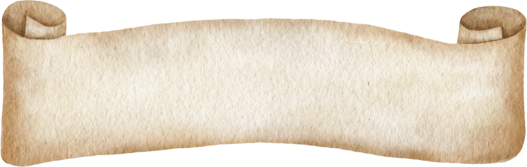 Watercolor vintage paper scroll banner