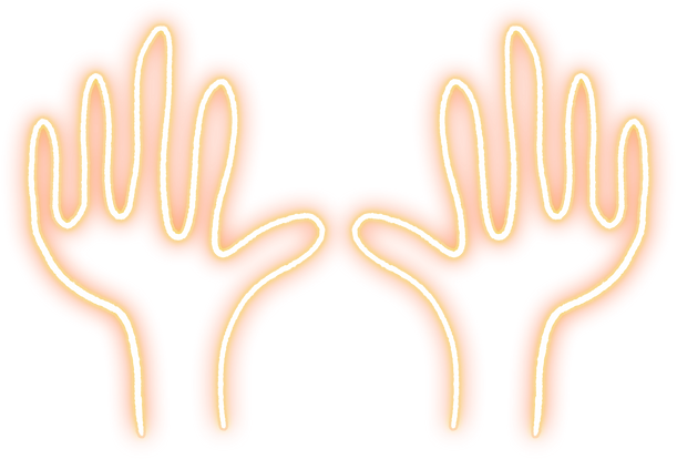 Neon Hands Illustration