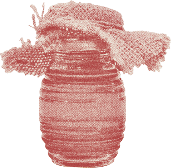 Duotone Rough Photocopied Honey Jar