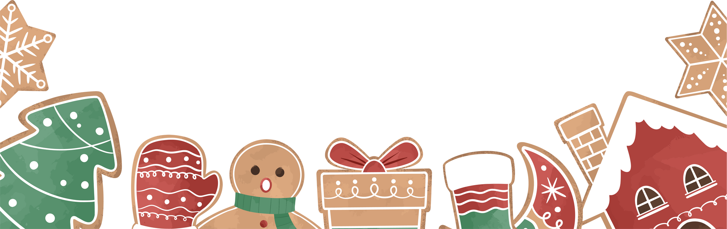 Christmas Gingerbread Frame Background